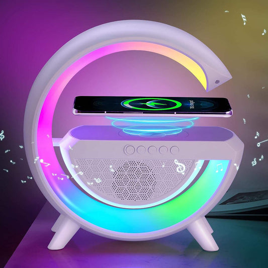G-Shape LED Lamp Wireless Charger &amp; Bluetooth Speaker